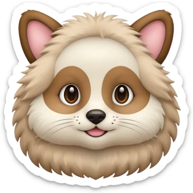 cute animal half sticker