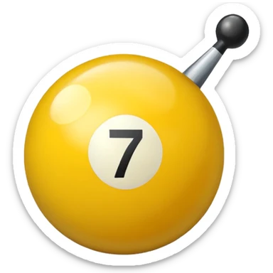 billiard ball 7 number sticker