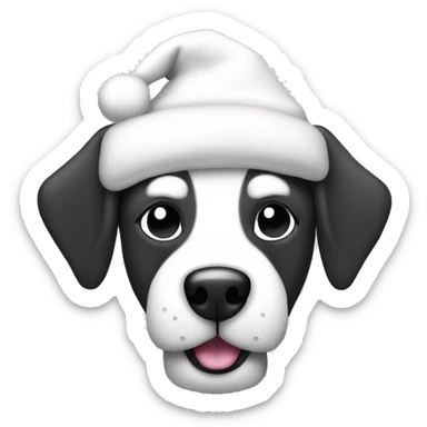 christmas dog black and white monochrome for laser svg sticker