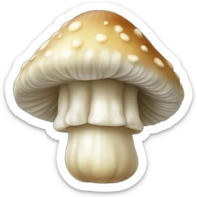 cute oyster mushroom in a character sticker