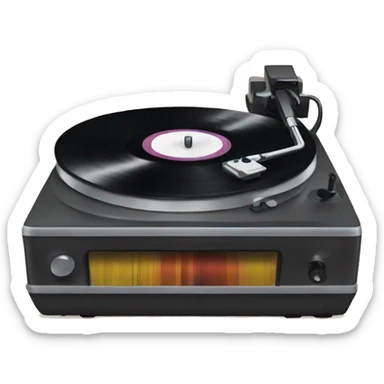 Vinyl Record player  sticker