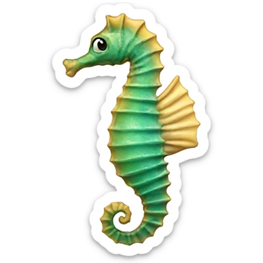 seahorse with top sticker