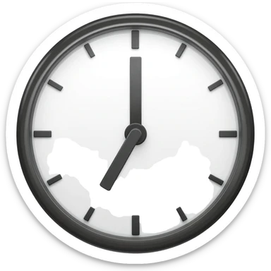 clock without hands sticker