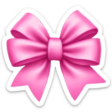 Pink bow sticker