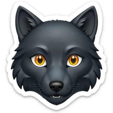 Black Wolf emojis sticker