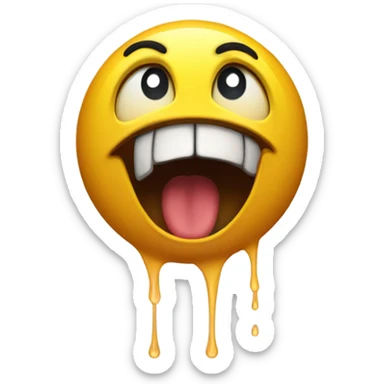 scared shaking sweating round yellow emoji sticker