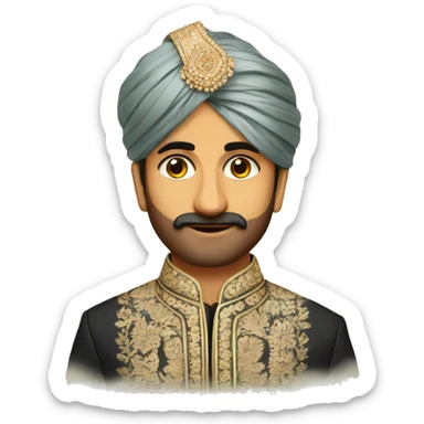a gujurati sherwani  sticker
