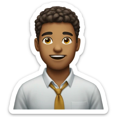 frat boy biting his lip sticker