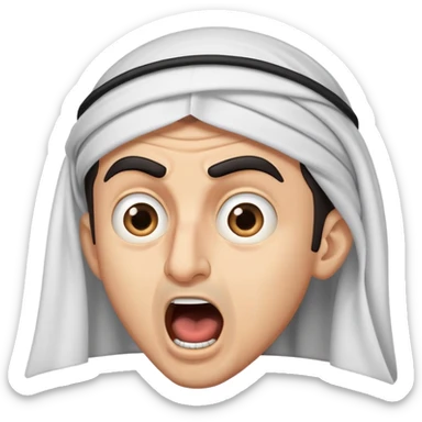 Arabic guy yelling  sticker