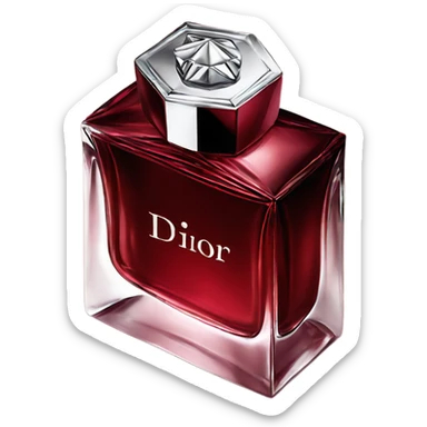 Dark red Dior parfum  sticker