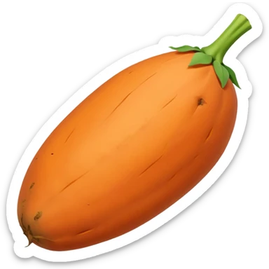 pointy sweet potato no green part sticker