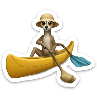 Um suricato fazendo canoa havaiana  sticker