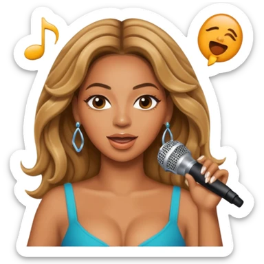  Beyonce singing sticker