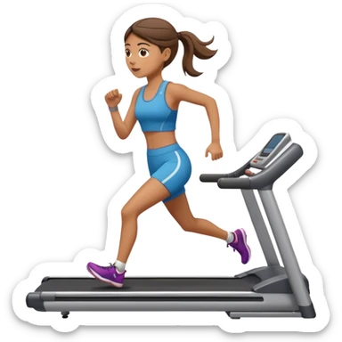 girl running on tredmil sticker