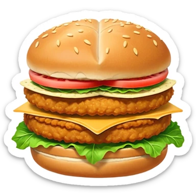 Schnitzelbroetchen mit Salatblatt, keine extra Sachen sticker