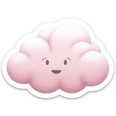 pastel pink cloud sticker