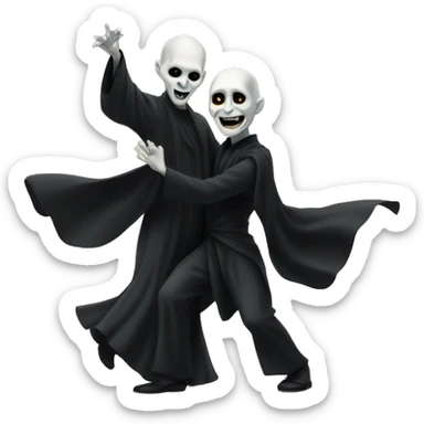Voldemort and Harry dancing sticker