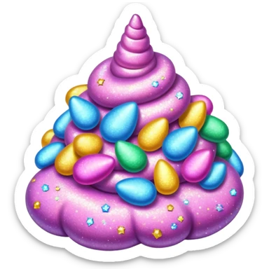 Unicorn poop sticker