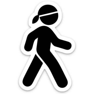 walking person in durag sticker