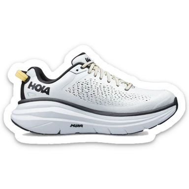 Hoka one one white sneakers  sticker