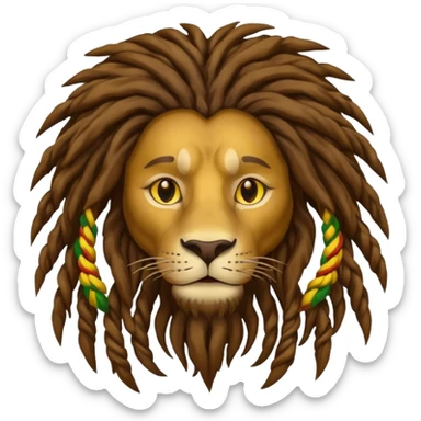 Rasta lion man sticker