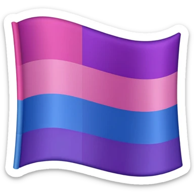 Bisexual flag pink purple then blue sticker