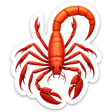 red Scorpion zodiac Sign sticker