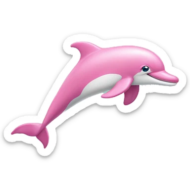 Pink dolphin  sticker