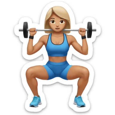 a woman doing squats sticker