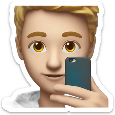 a close up of a person with a cell phone, computer graphics by Vladimír Vašíček, trending on cg society, optical illusion, rtx on, 8k 3d, physically based rendering sticker