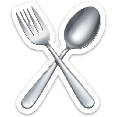 cutlery silver sticker