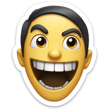 goth emoji laughing  sticker