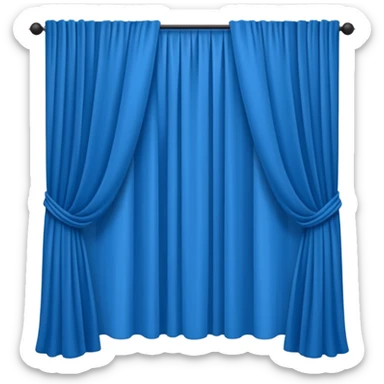 blue curtain simpe sticker