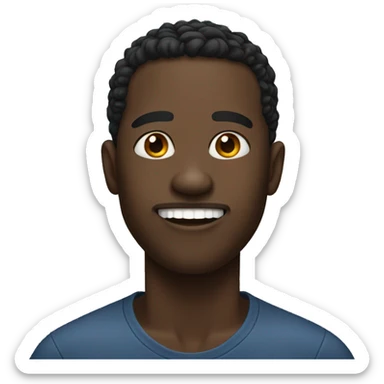 black man with overbite  sticker