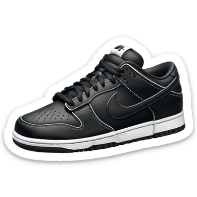 I want you to draw a black Nike Dunk Low with the Nike logo facing right

 sticker