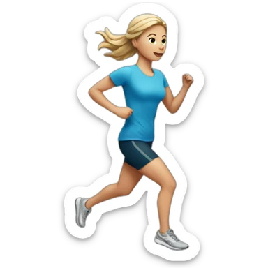 white-girl-running sticker