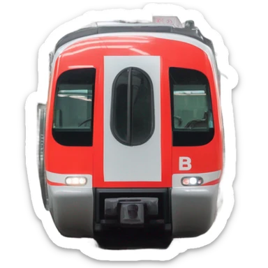 S-Bahn-Hamburg (Roter Schnellzug mit weißen Türen und weißem Streifen am Boden, vorne silberne Front mit Logo "DB") sticker