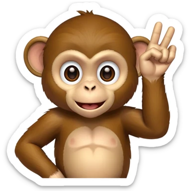 Monkey flipping you off sticker