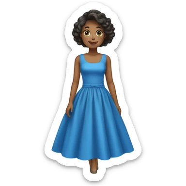 blue dress sticker