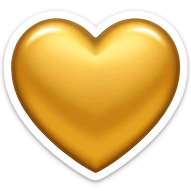 coração dourado sticker