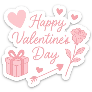 pink Valentine . remove background sticker