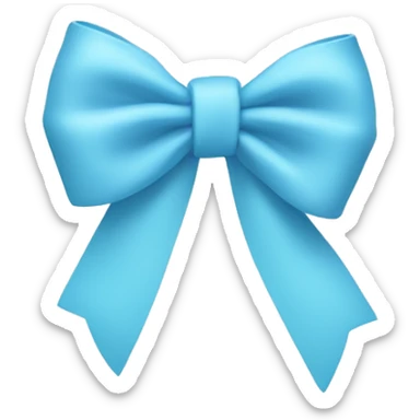 Light blue bow on light blue bow sticker