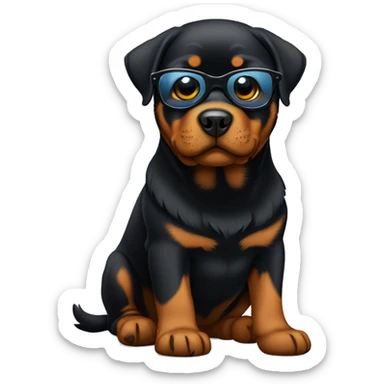 Rottweiler con gafas de sol  sticker