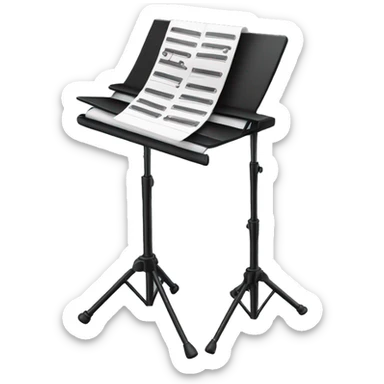 black wenger music stand sticker