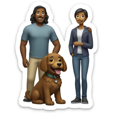 Create a emoji with me and my shadowy. Dog sticker