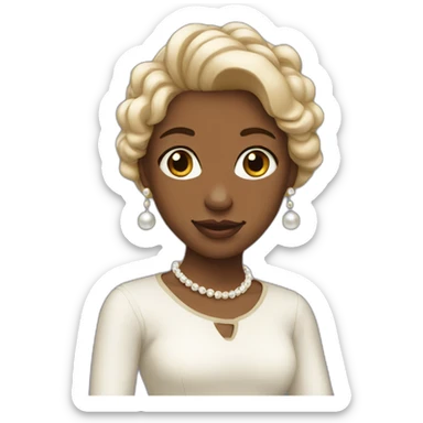 Girl with pearl earrings sticker