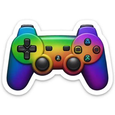 rainbow playstation controller sticker