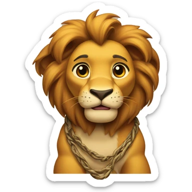 Simba che piange dal ridere sticker