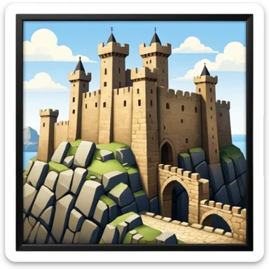 ancient fortified city with high wall sticker