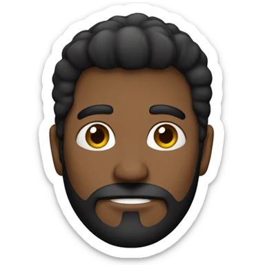 Hombre pelo negro con barba y sin bigote  sticker
